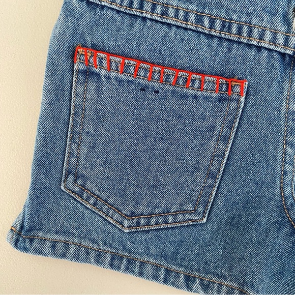 U.S. Polo Assn. Girl's Vintage y2k Butterfly American Flag Denim Shorts Size 6 - Picture 6 of 14